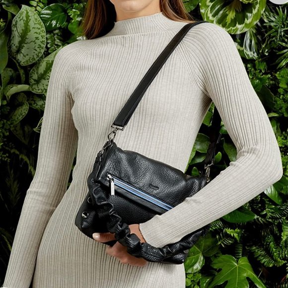 Hammitt Handbags - Hammitt VIP Medium Crossbody LIMITED Edition Gunmetal/Skylight Blue